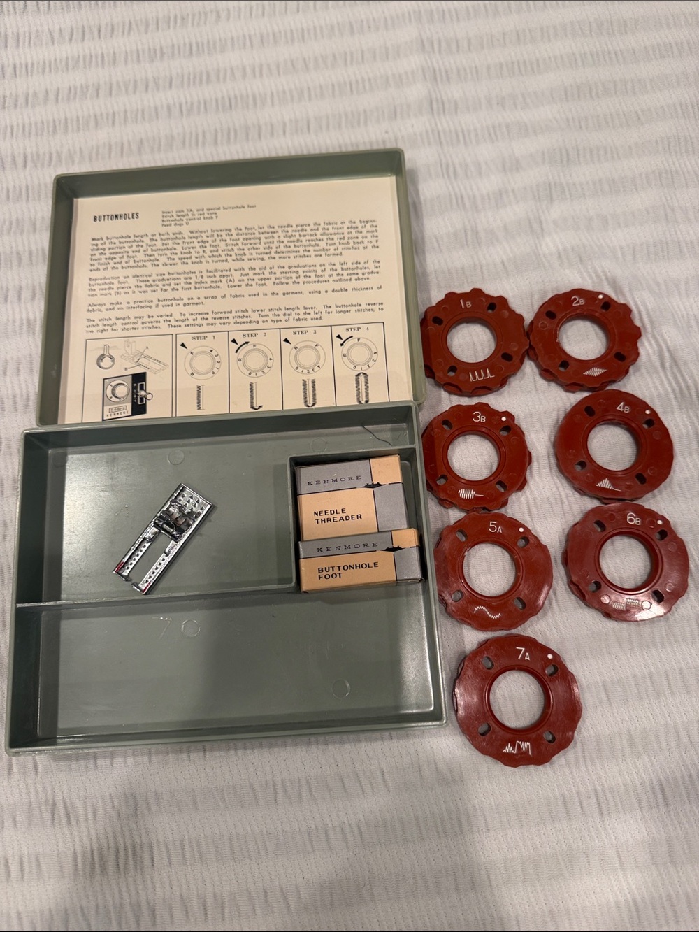 Vintage Singer  Kenmore button hole maker kit